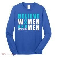 Belive And Sexual Assault Awareness Ribbon Gift Long Sleeve Shirt thumb 0