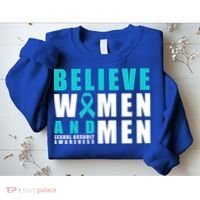 Belive And Sexual Assault Awareness Ribbon Gift Sweatshirt thumb 2