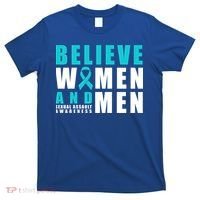Belive And Sexual Assault Awareness Ribbon Gift T-Shirt thumb 0