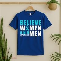 Belive And Sexual Assault Awareness Ribbon Gift T-Shirt thumb 2