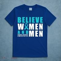 Belive And Sexual Assault Awareness Ribbon Gift T-Shirt thumb 5