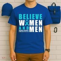 Belive And Sexual Assault Awareness Ribbon Gift T-Shirt thumb 6