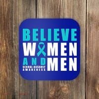 Belive And Sexual Assault Awareness Ribbon Gift Coaster thumb 0