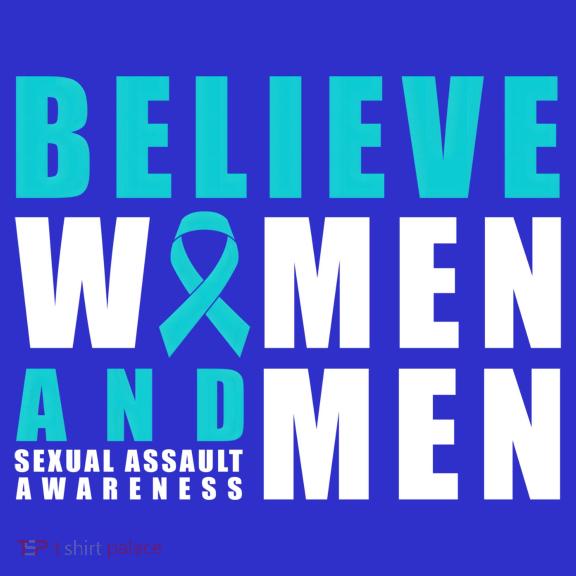 Belive And Sexual Assault Awareness Ribbon Gift Polo