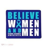 Belive And Sexual Assault Awareness Ribbon Gift Mousepad thumb 0