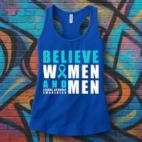 Belive And Sexual Assault Awareness Ribbon Gift Women's Tank Top thumb 3
