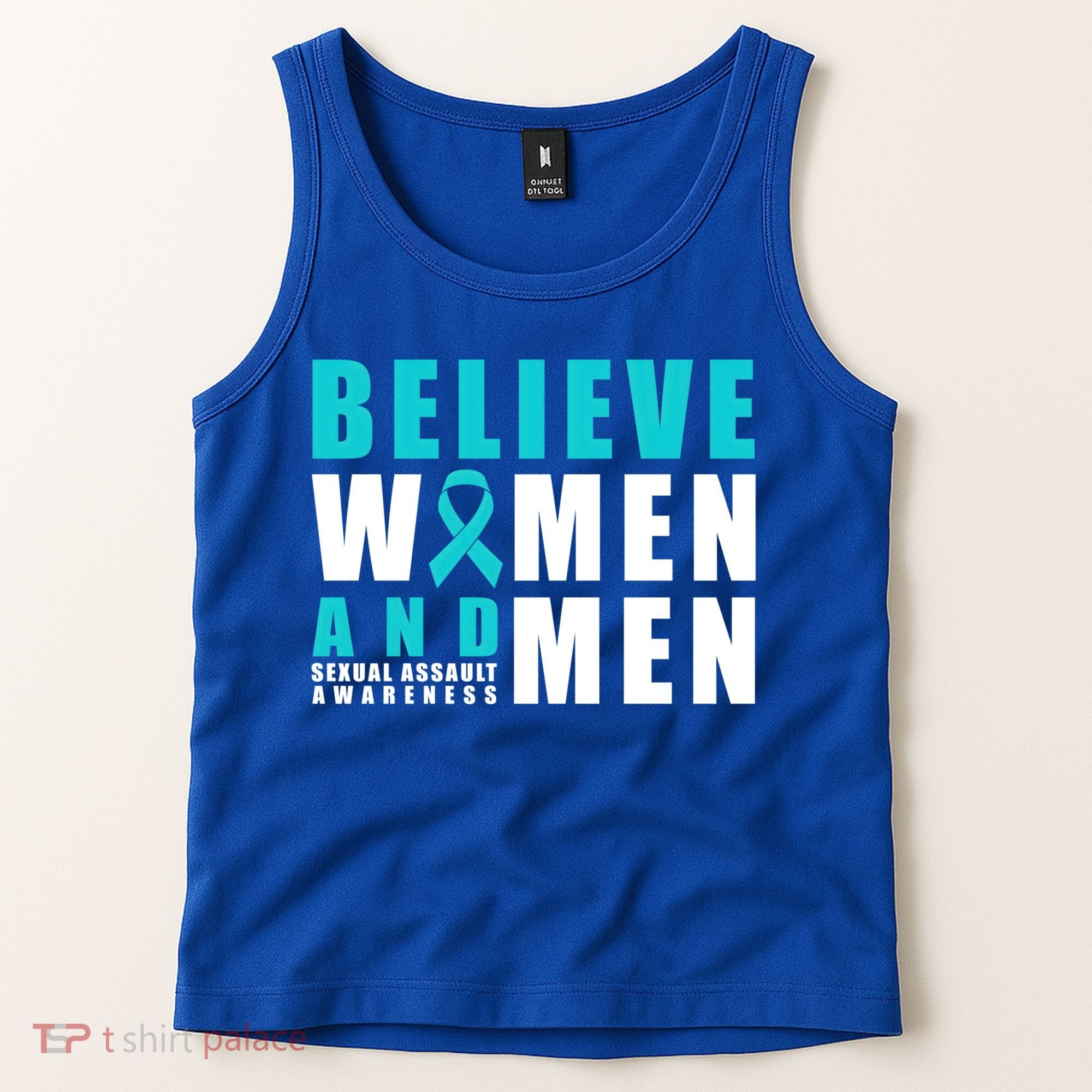 Belive And Sexual Assault Awareness Ribbon Gift Tank Top