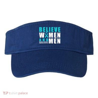 Belive And Sexual Assault Awareness Ribbon Gift Visor