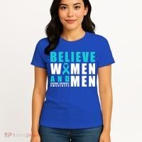 Belive And Sexual Assault Awareness Ribbon Gift Women's T-Shirt thumb 4