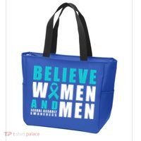 Belive And Sexual Assault Awareness Ribbon Gift Tote Bag thumb 3