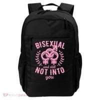 Bisexual And Still Not Into You Cute Bi Pride Flag Quotes Funny Gift Backpack thumb 0