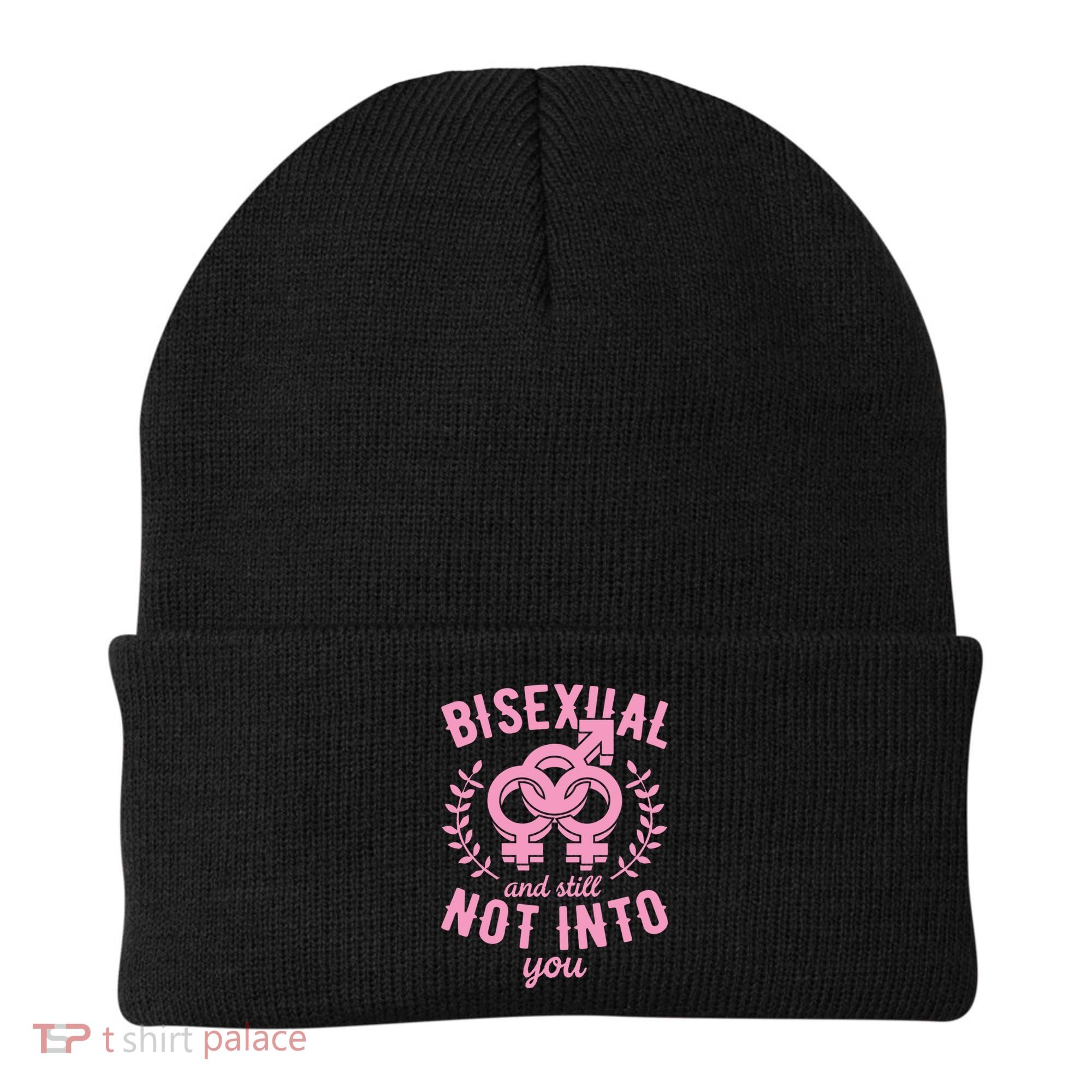 Bisexual And Still Not Into You Cute Bi Pride Flag Quotes Funny Gift Beanie