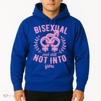 Bisexual And Still Not Into You Cute Bi Pride Flag Quotes Funny Gift Hoodie thumb 2