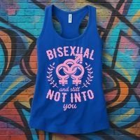 Bisexual And Still Not Into You Cute Bi Pride Flag Quotes Funny Gift Women's Tank Top thumb 3