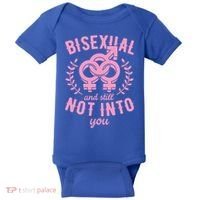 Bisexual And Still Not Into You Cute Bi Pride Flag Quotes Funny Gift Baby Bodysuit thumb 0