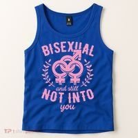 Bisexual And Still Not Into You Cute Bi Pride Flag Quotes Funny Gift Tank Top thumb 2