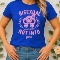 Bisexual And Still Not Into You Cute Bi Pride Flag Quotes Funny Gift Women's T-Shirt thumb 2