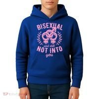 Bisexual And Still Not Into You Cute Bi Pride Flag Quotes Funny Gift Kids Hoodie thumb 4