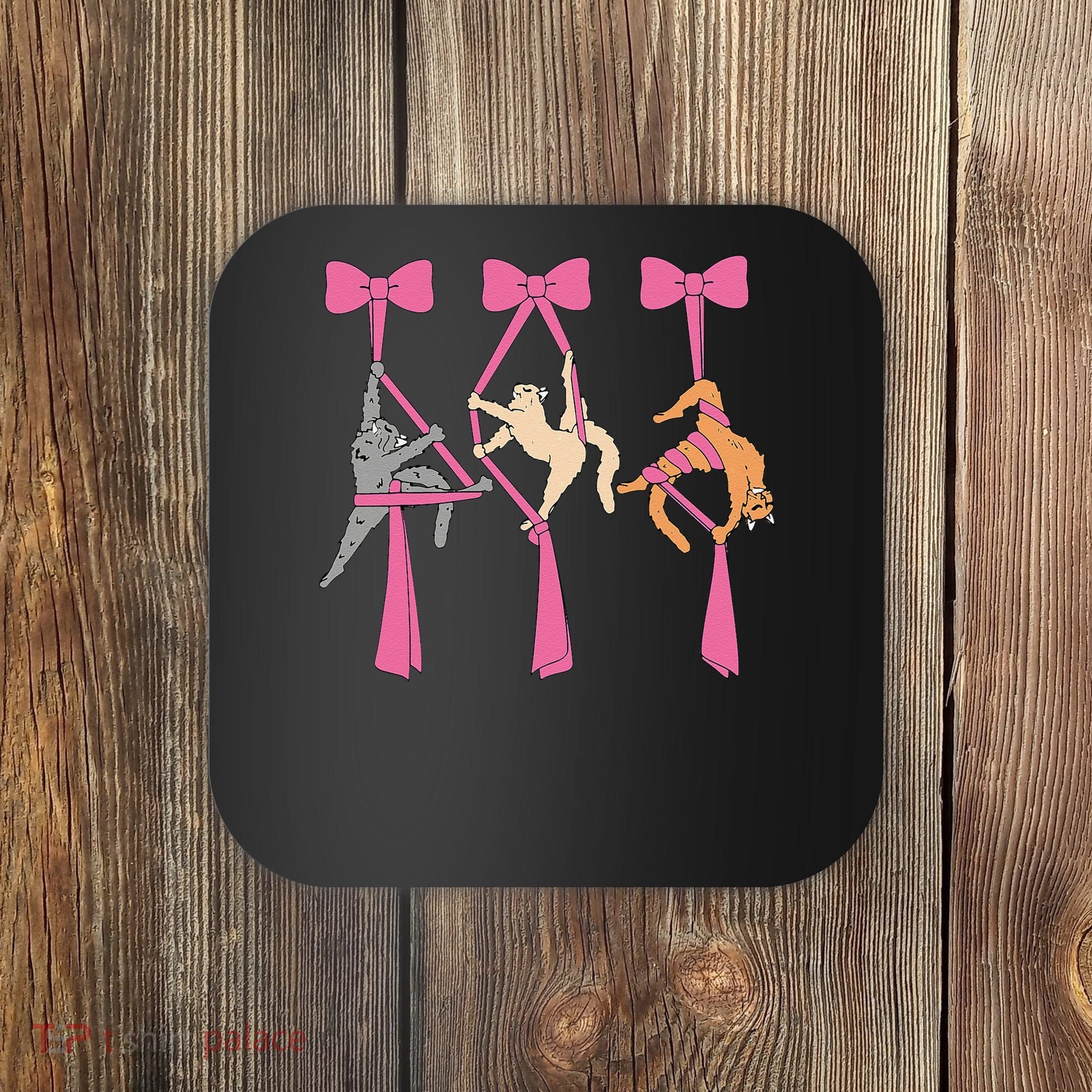 Bow Aerial Silks Cat Aerial Aerialist Yoga Hammock Cat Mom Coaster