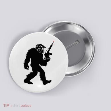 Bigfoot Airsoft Sasquatch Airsofting Apparel Button
