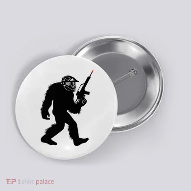 Bigfoot Airsoft Sasquatch Airsofting Apparel Button