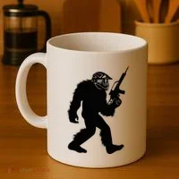 Bigfoot Airsoft Sasquatch Airsofting Apparel Coffee Mug thumb 4