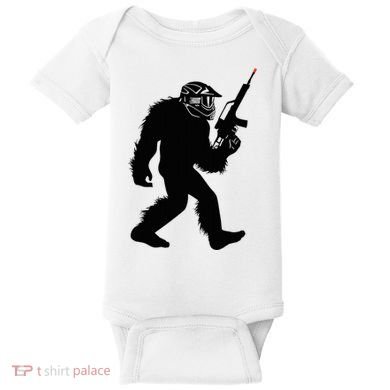 Bigfoot Airsoft Sasquatch Airsofting Apparel Baby Bodysuit