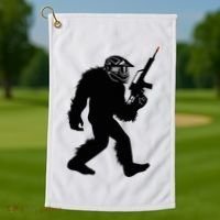 Bigfoot Airsoft Sasquatch Airsofting Apparel Golf Towel thumb 1