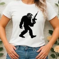 Bigfoot Airsoft Sasquatch Airsofting Apparel Women's T-Shirt thumb 2