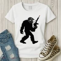 Bigfoot Airsoft Sasquatch Airsofting Apparel Women's T-Shirt thumb 3