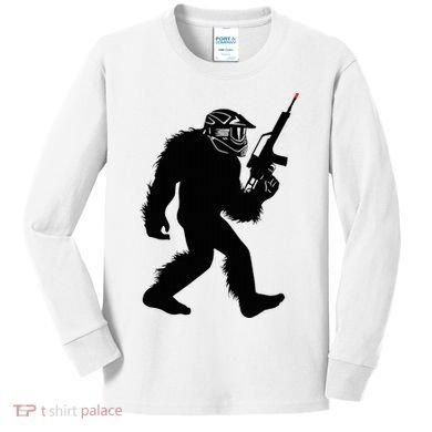 Bigfoot Airsoft Sasquatch Airsofting Apparel Kids Long Sleeve Shirt