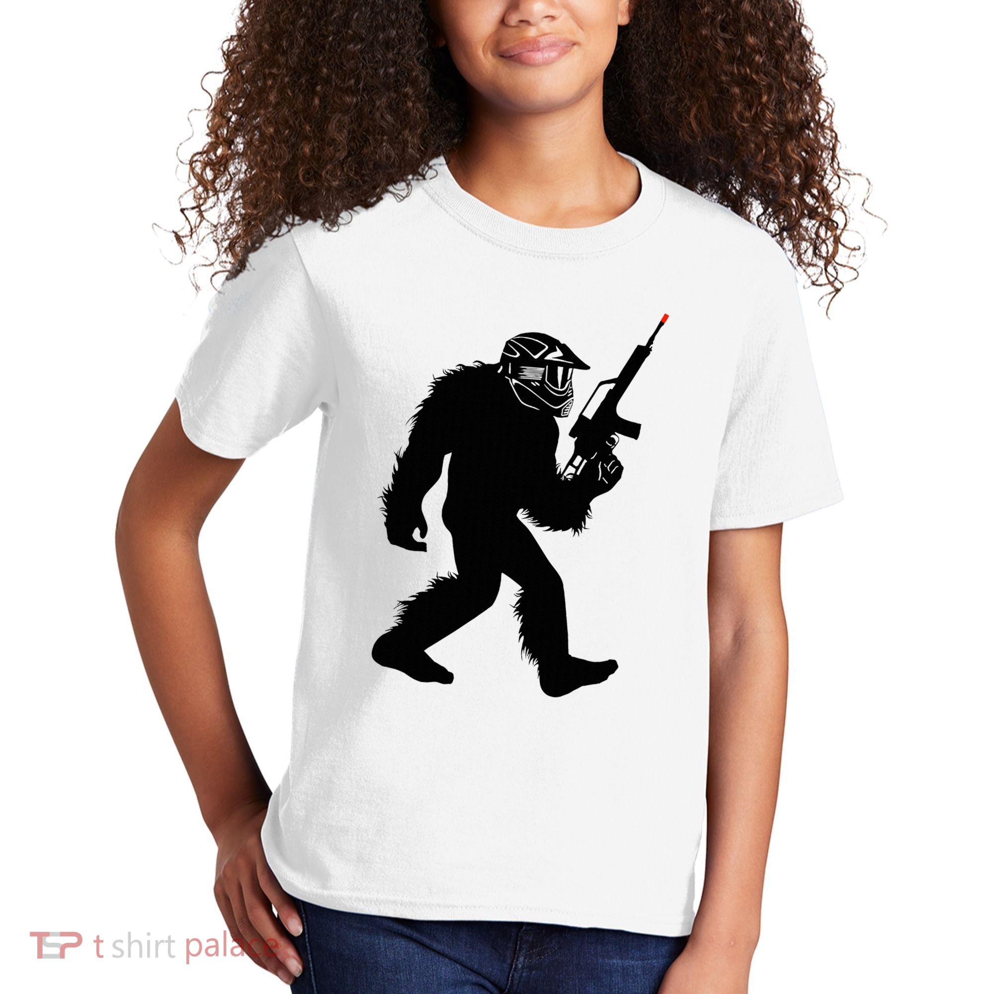 Bigfoot Airsoft Sasquatch Airsofting Apparel Kids T-Shirt