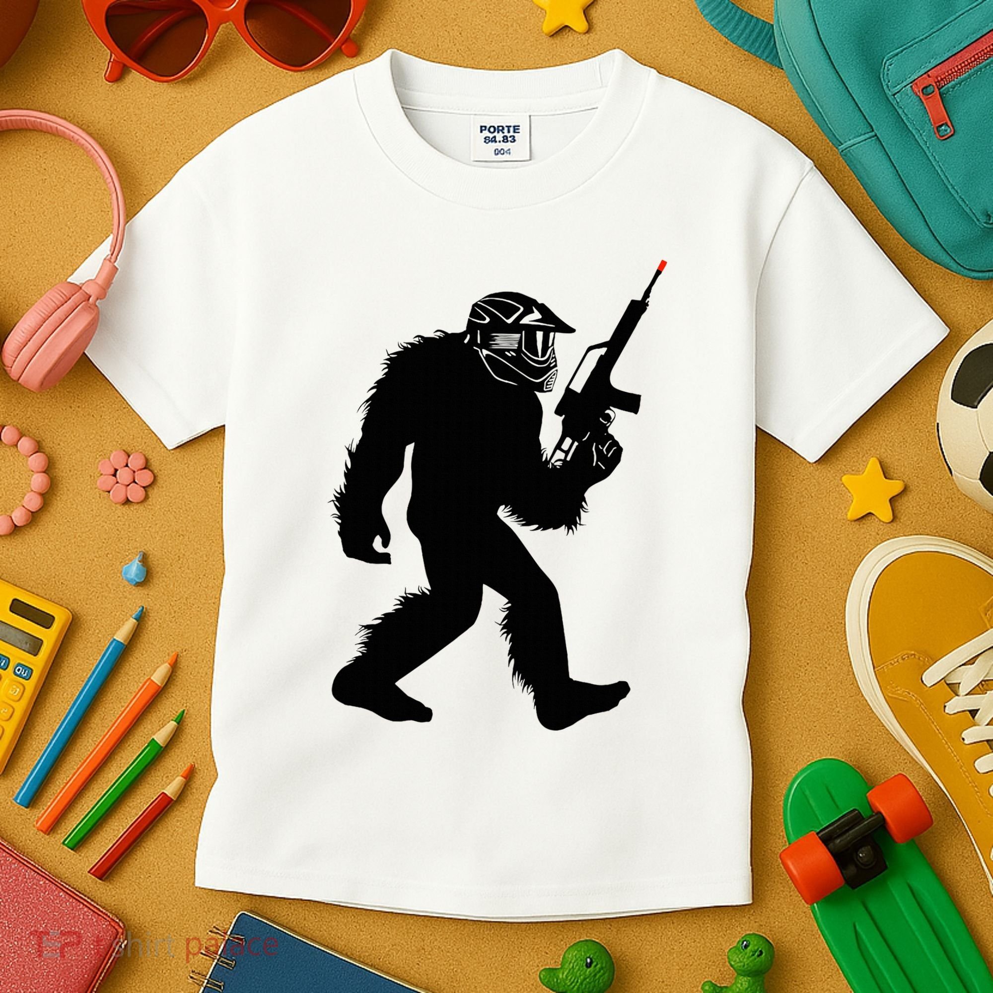 Bigfoot Airsoft Sasquatch Airsofting Apparel Kids T-Shirt
