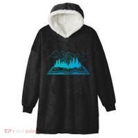 Bookish Adventure Storytelling Imagination Fiction Bookworm Gift Hooded Wearable Blanket thumb 0