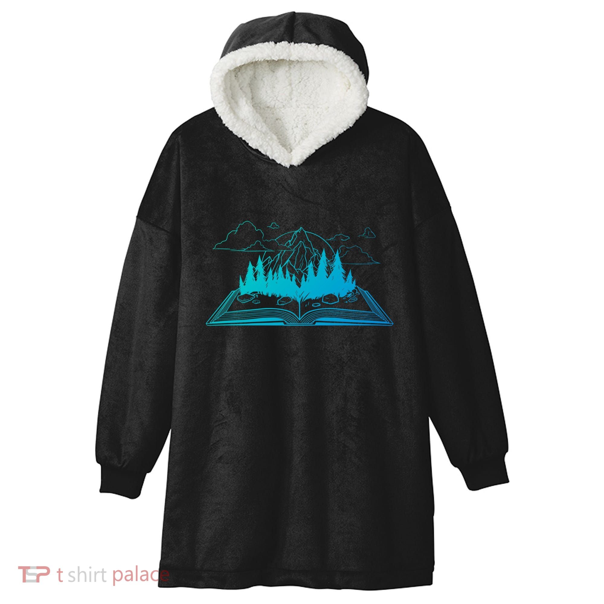 Bookish Adventure Storytelling Imagination Fiction Bookworm Gift Hooded Wearable Blanket