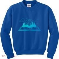 Bookish Adventure Storytelling Imagination Fiction Bookworm Gift Kids Sweatshirt thumb 0
