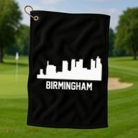 Birmingham Alabama Skyline Cityscape Golf Towel thumb 1