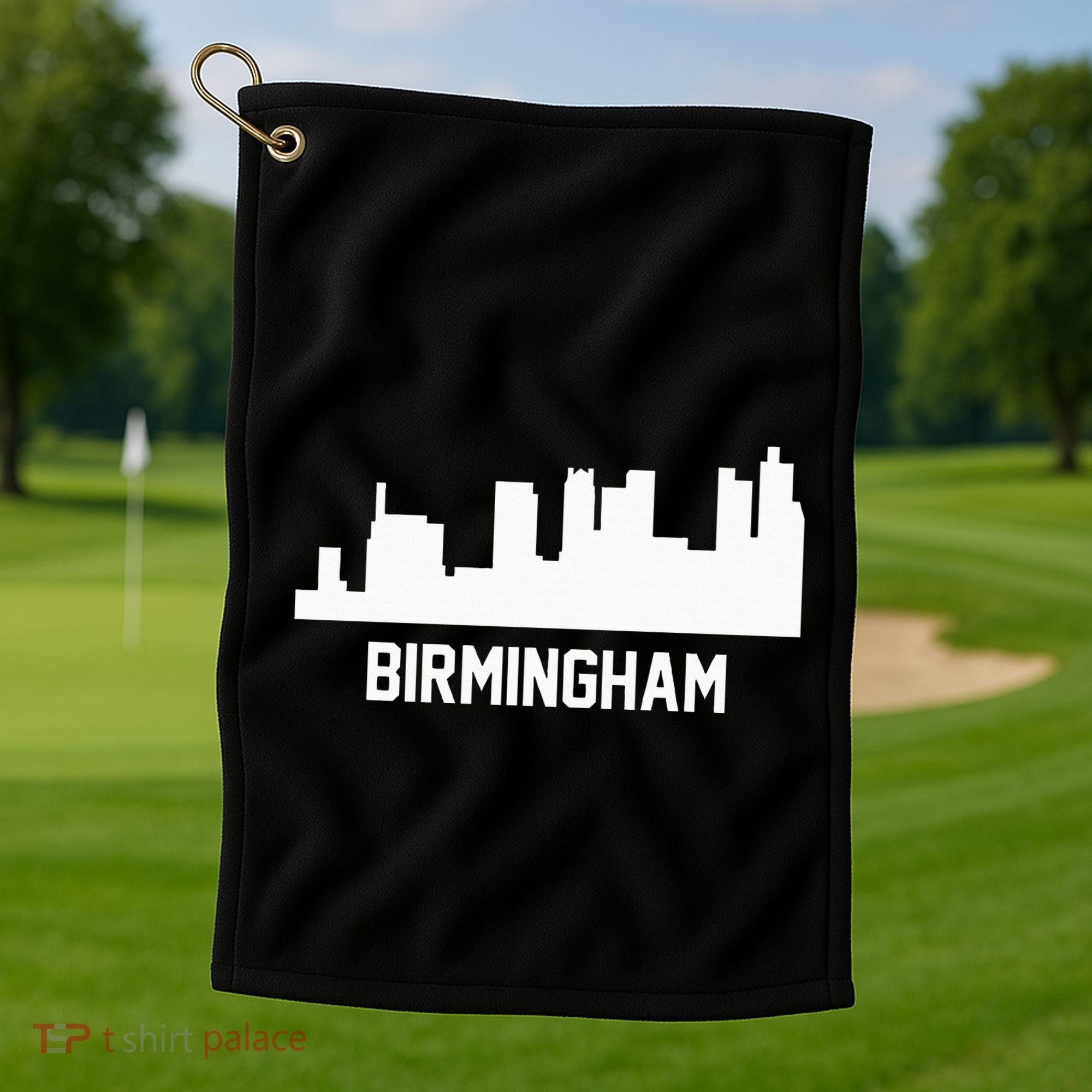 Birmingham Alabama Skyline Cityscape Golf Towel