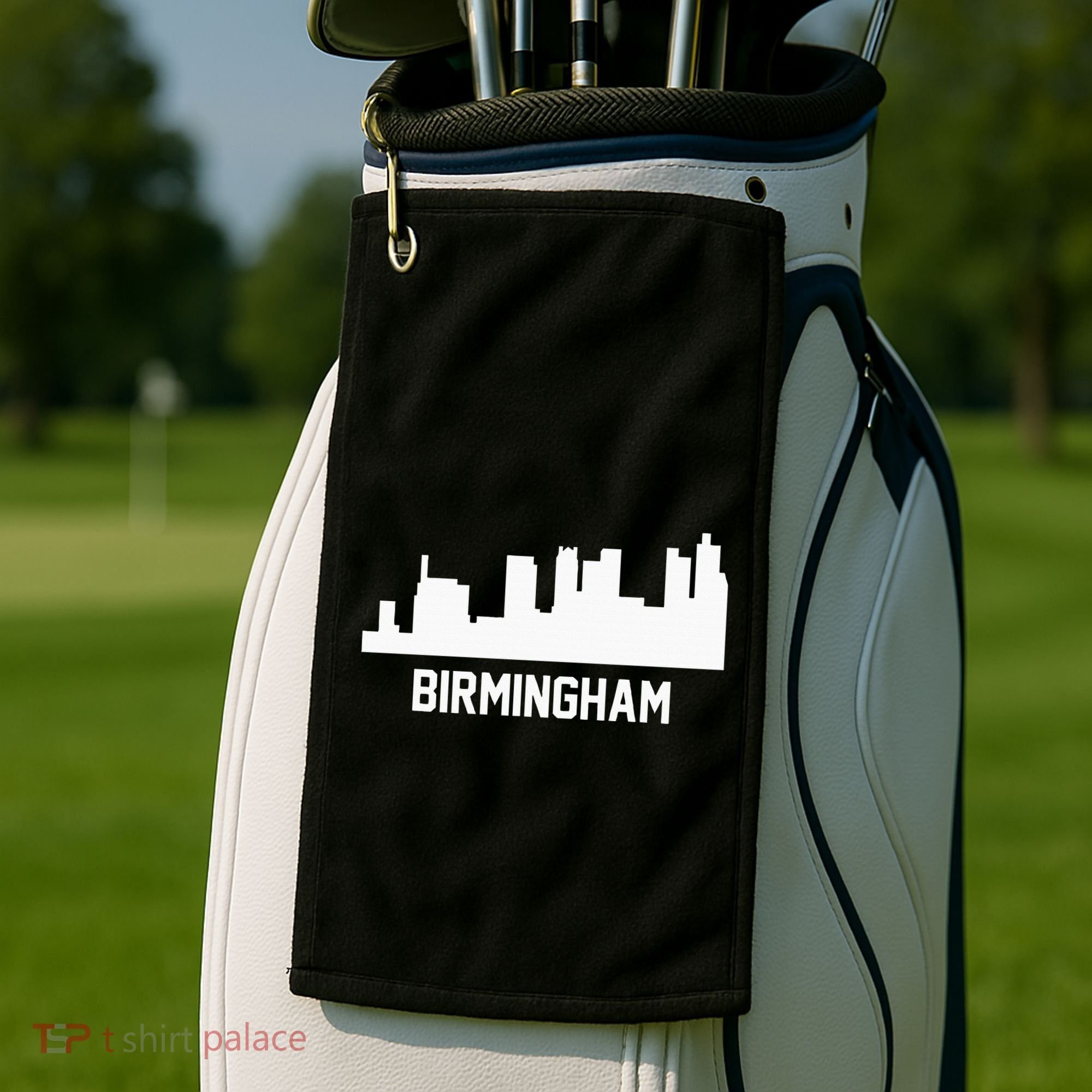 Birmingham Alabama Skyline Cityscape Golf Towel