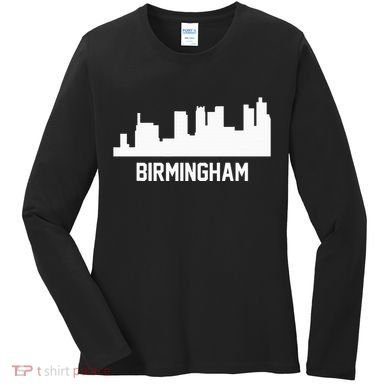 Birmingham Alabama Skyline Cityscape Women's Long Sleeve Shirt