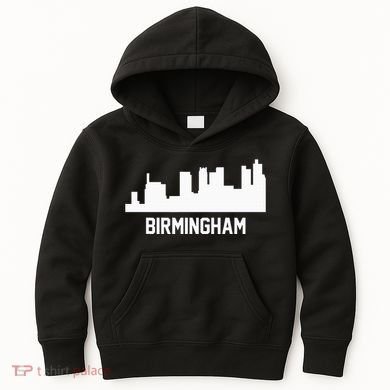 Birmingham Alabama Skyline Cityscape Kids Hoodie