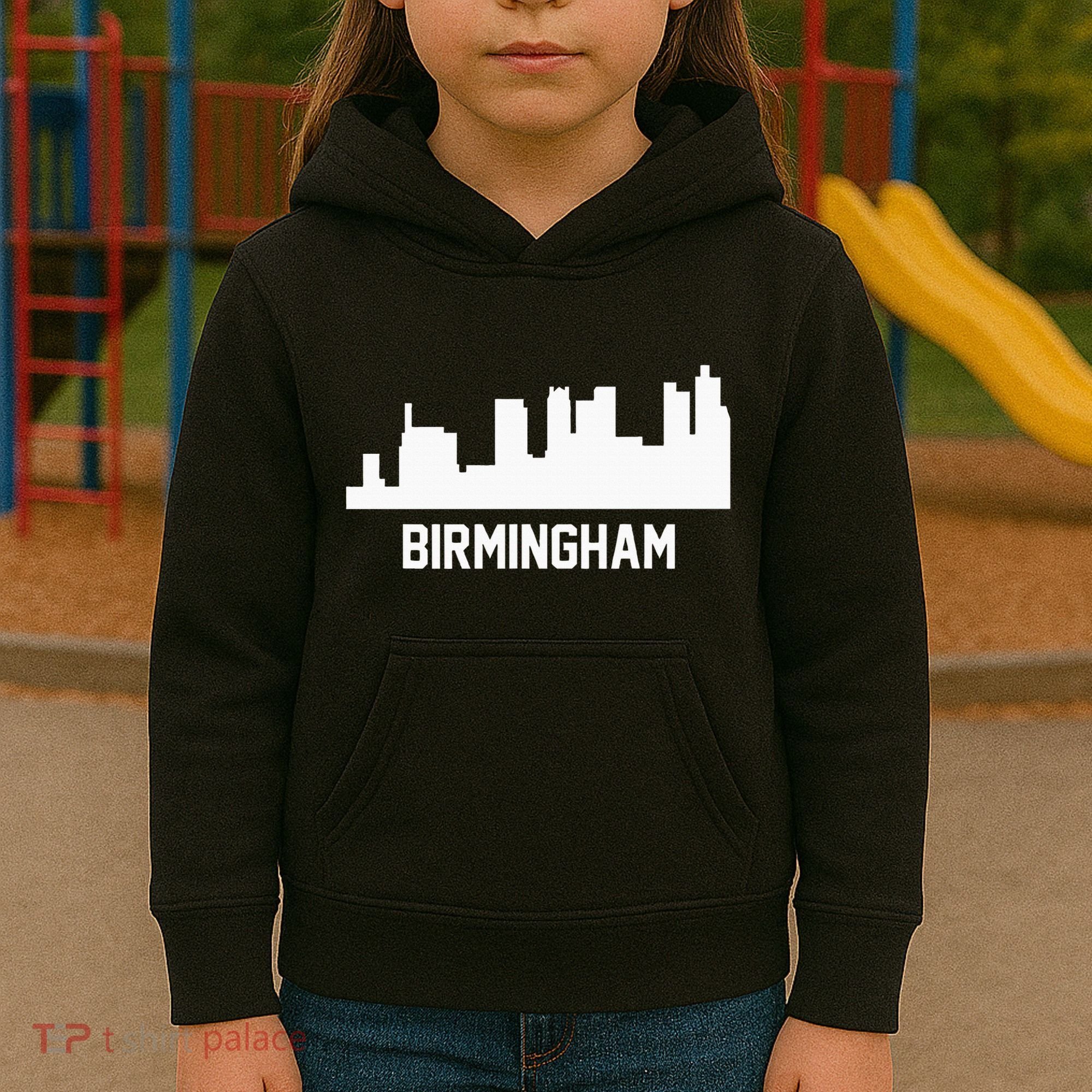 Birmingham Alabama Skyline Cityscape Kids Hoodie
