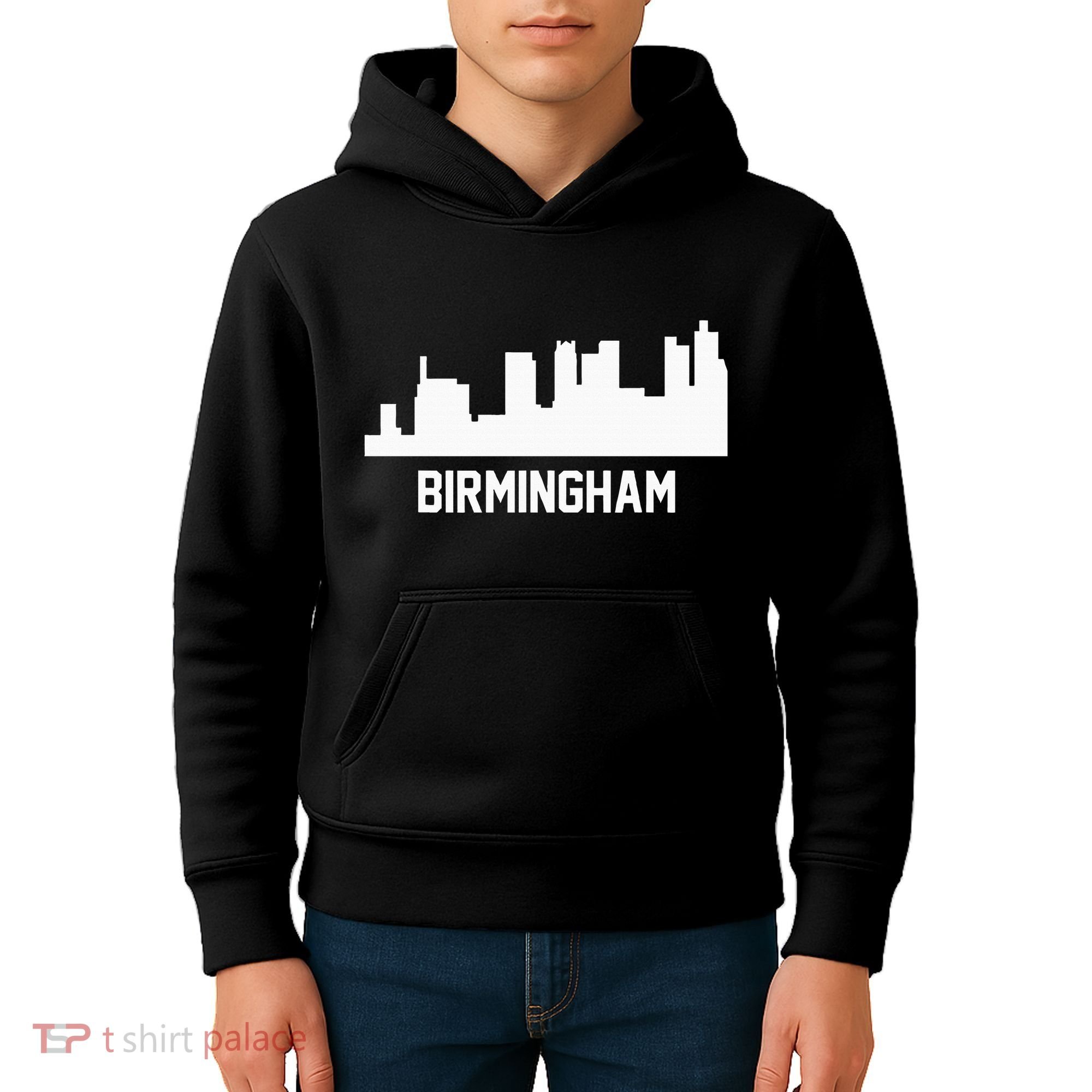 Birmingham Alabama Skyline Cityscape Kids Hoodie