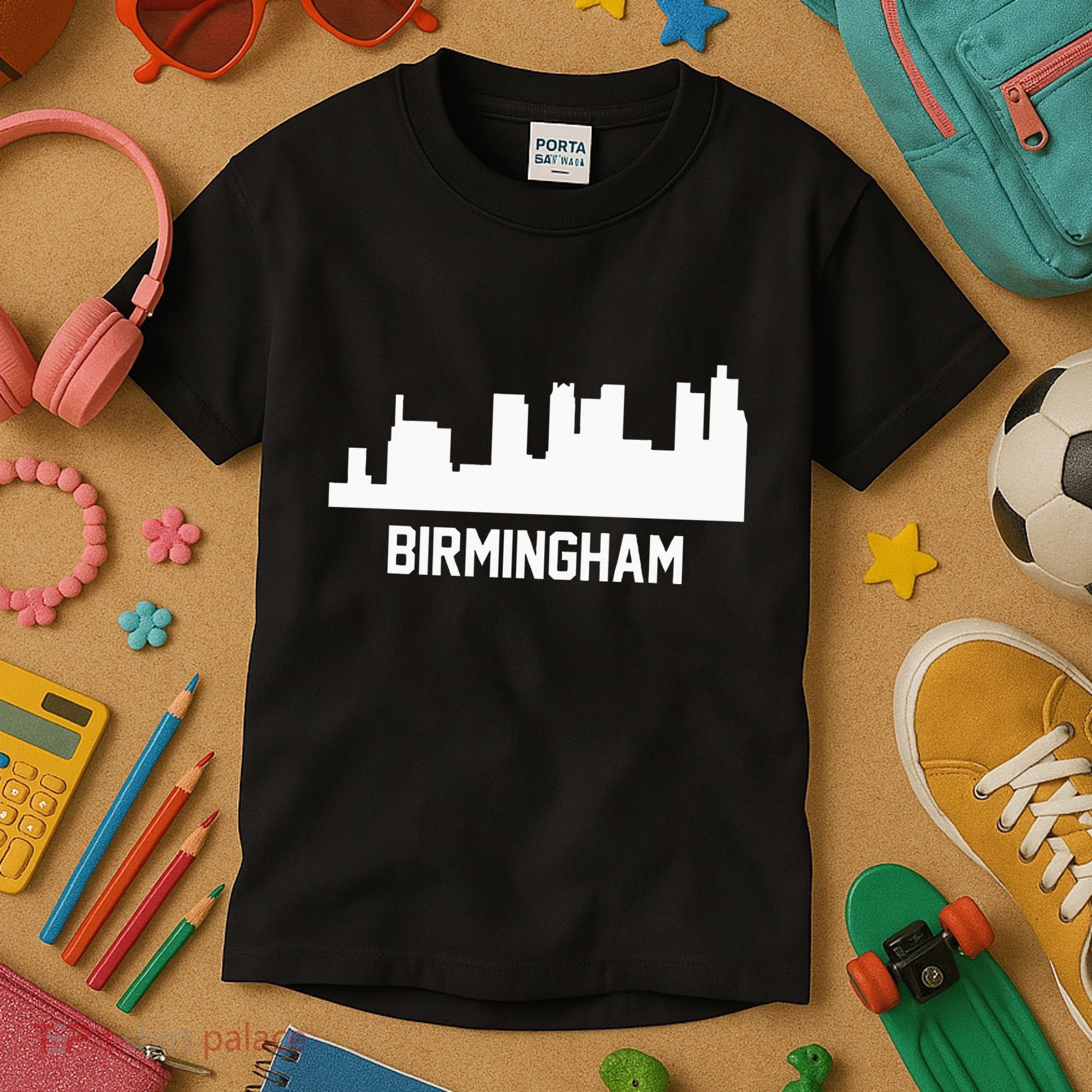 Birmingham Alabama Skyline Cityscape Kids T-Shirt