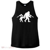 Bigfoot And Son Wild Outdoor Gift For Fathers Day Ladies PosiCharge Tri-Blend Wicking Tank thumb 0