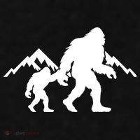 Bigfoot And Son Wild Outdoor Gift For Fathers Day Ladies PosiCharge Tri-Blend Wicking Tank thumb 2