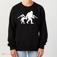 Bigfoot And Son Wild Outdoor Gift For Fathers Day Women's Sweatshirt thumb 0
