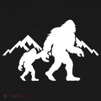 Bigfoot And Son Wild Outdoor Gift For Fathers Day Bucket Hat thumb 4