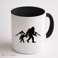 Bigfoot And Son Wild Outdoor Gift For Fathers Day Coffee Mug thumb 1