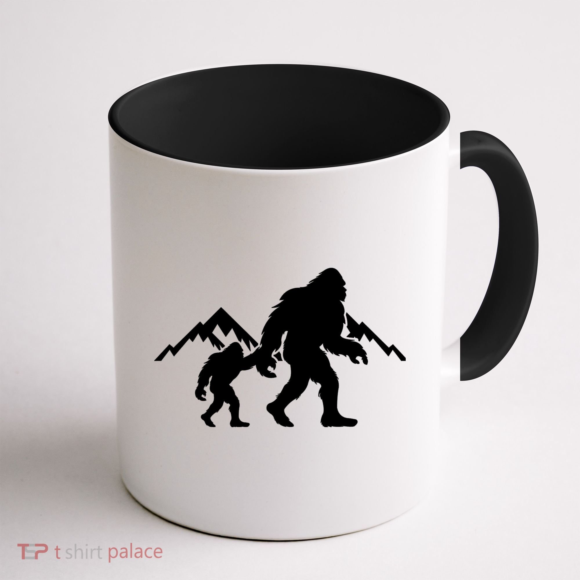 Bigfoot And Son Wild Outdoor Gift For Fathers Day Coffee Mug